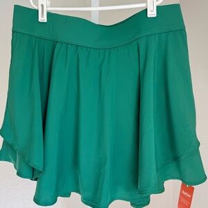 JoyGirl Tennis Skirt w/ Shorts Crossover Golf/Athletic Green - Size XL  NWT